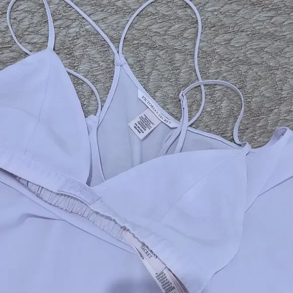 Victoria's Secret Luxe Crepe Intimate Set XS Lilac Lavender Cami Dress Bralette - Picture 5 of 6